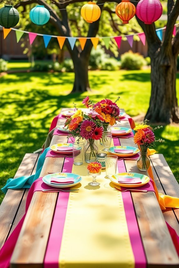 vibrant table runner ideas