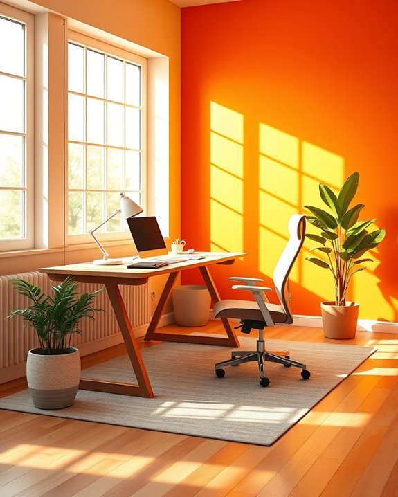 vibrant tangerine inspires productivity
