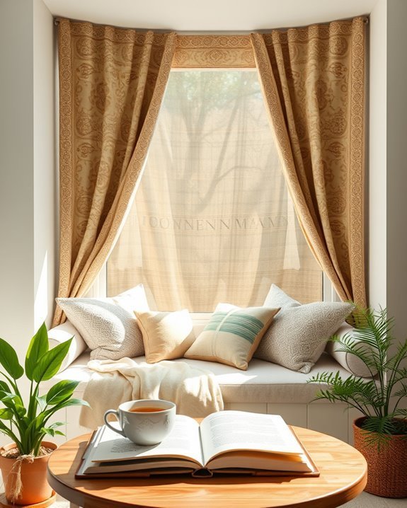 vibrant tapestry bay window