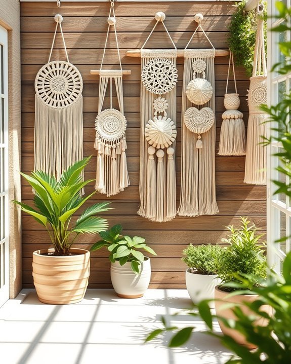 vibrant tasseled wall decor