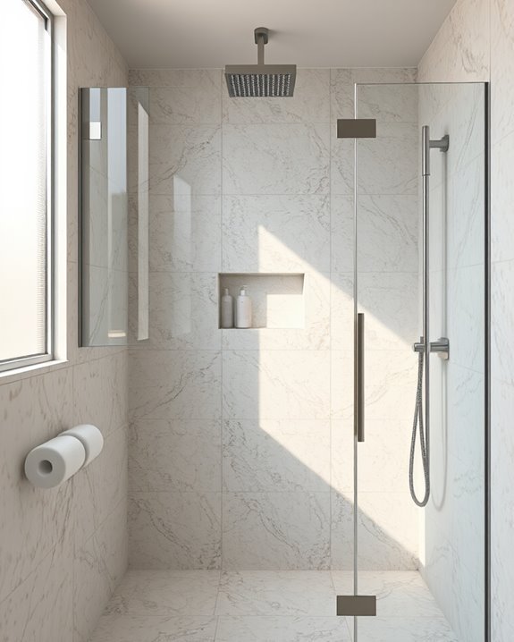 vibrant terrazzo shower patterns