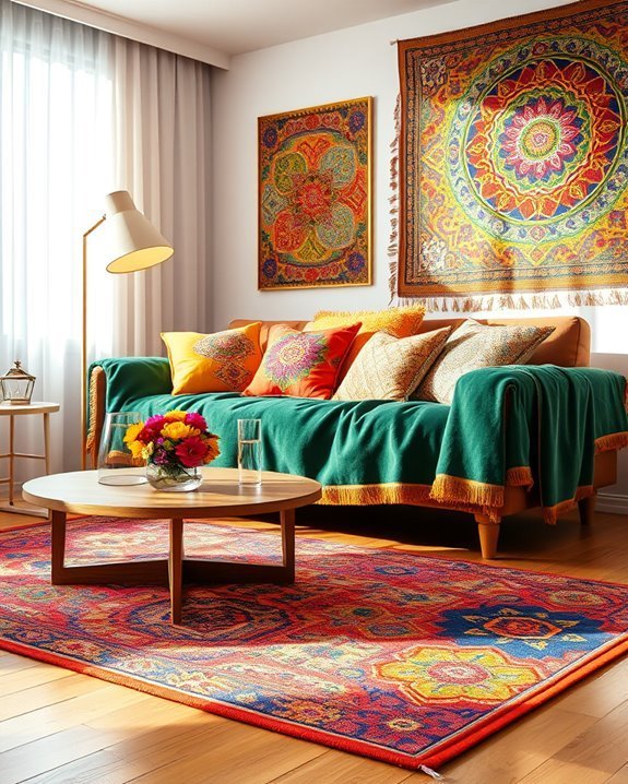 vibrant textile home decor
