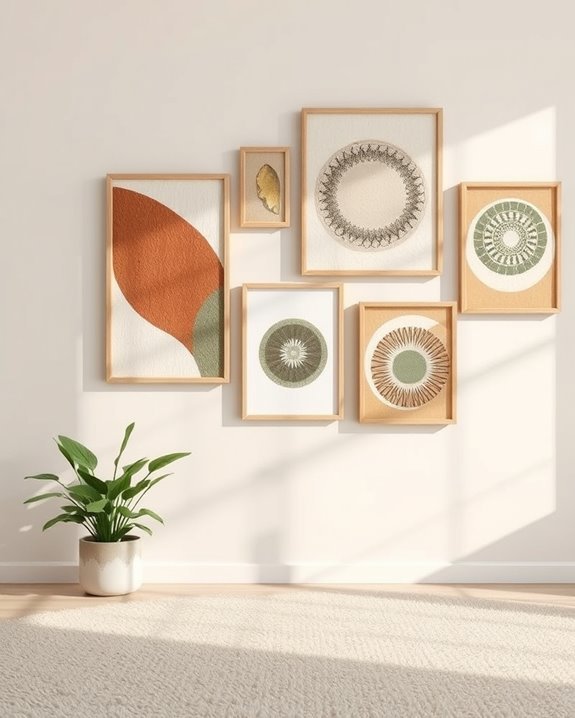 vibrant textile wall art