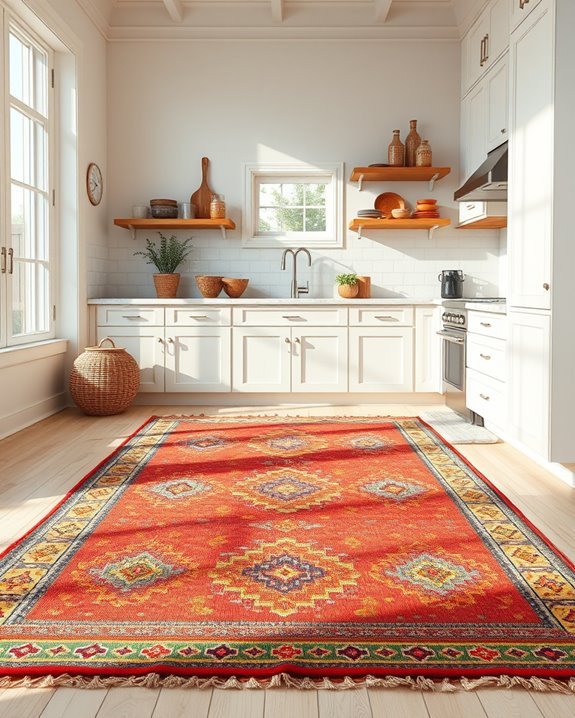 vibrant textured boho rugs