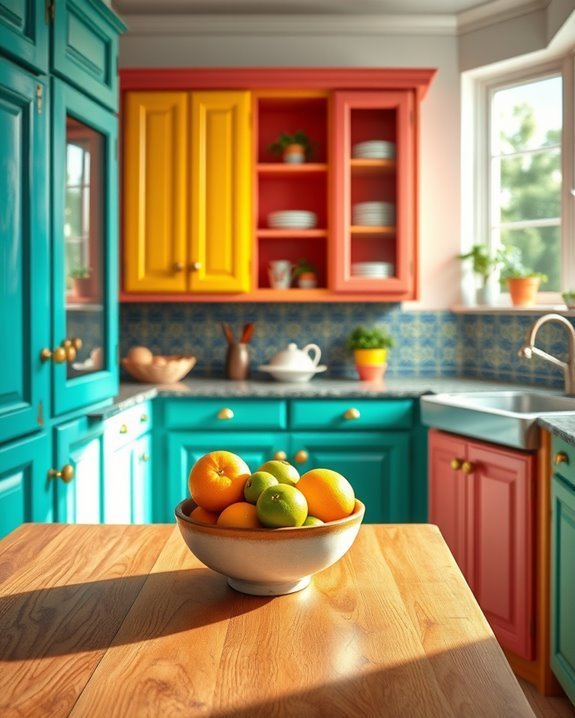 vibrant textured cabinet transformations