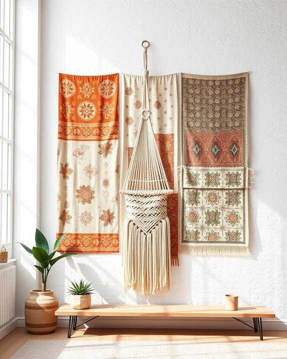 vibrant textured fabric panels