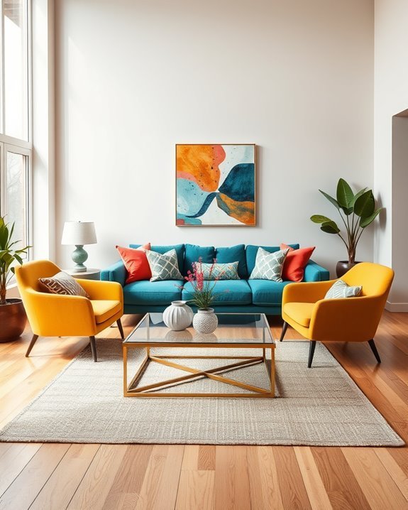 vibrant triadic color palettes
