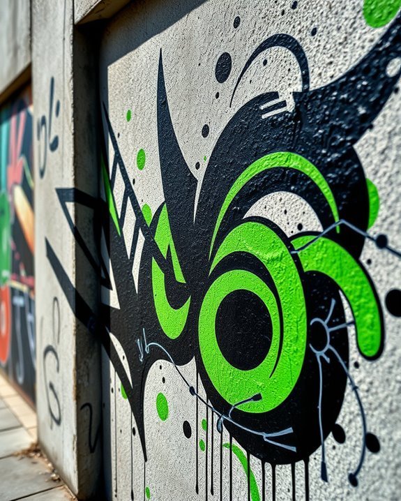 vibrant urban street art