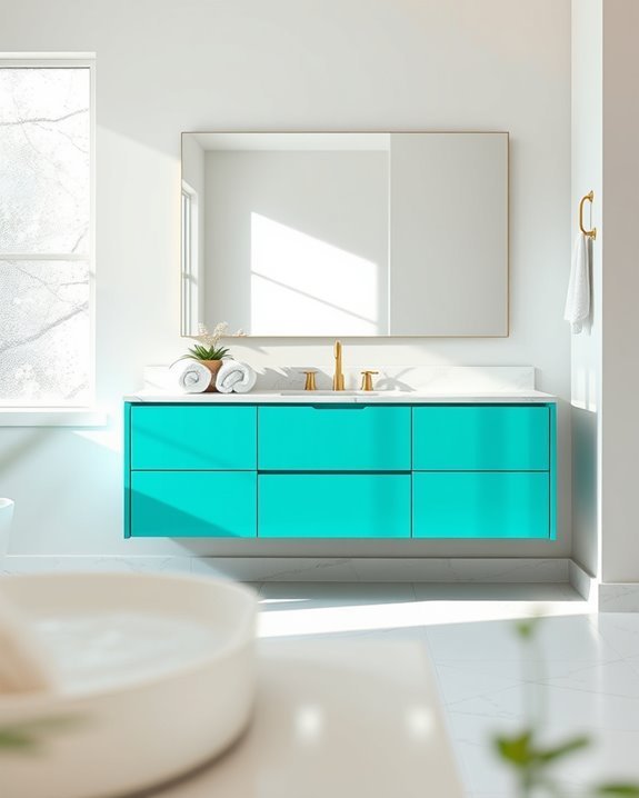 vibrant vanities energize bathrooms
