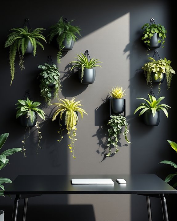 vibrant wall mounted greenery