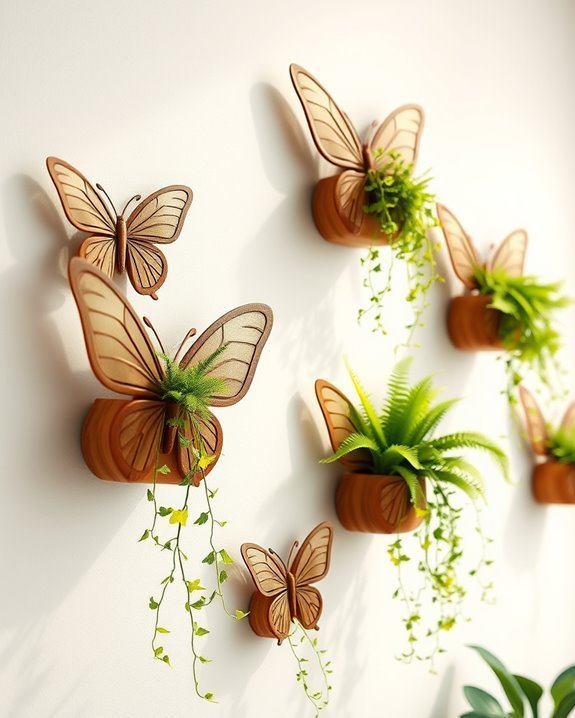 vibrant wall mounted planters
