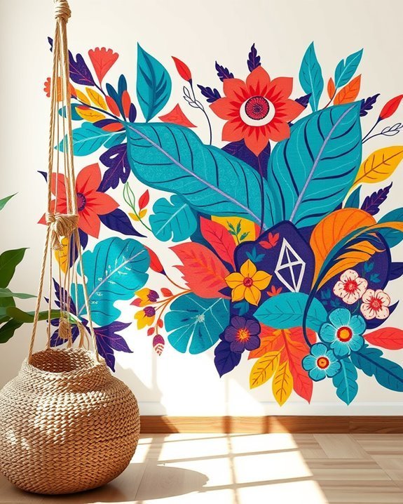 vibrant wall mural inspiration