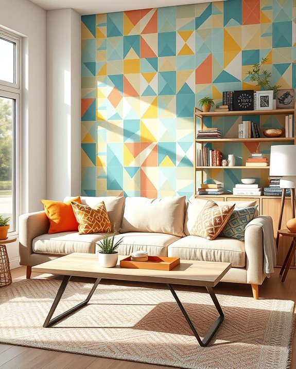 vibrant wallpaper for dining