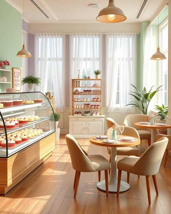vibrant walls enhance atmosphere