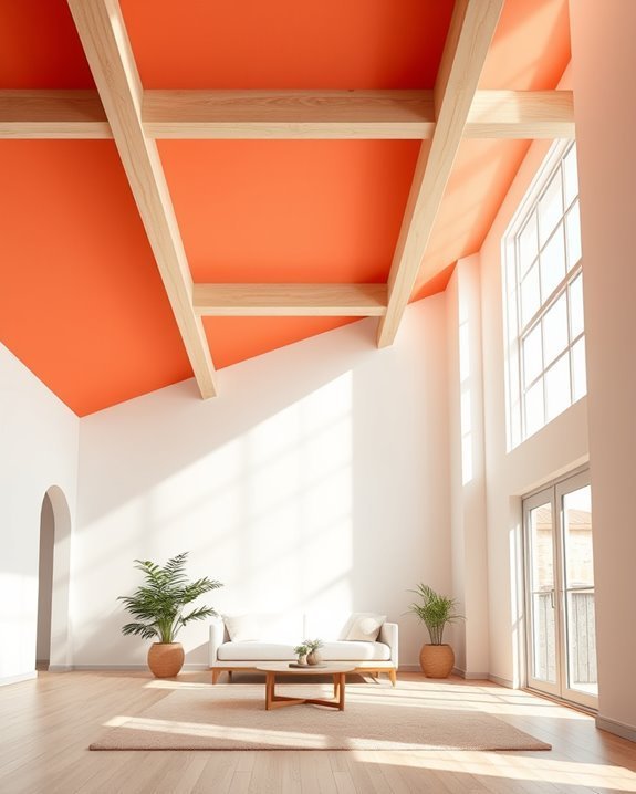 vibrant warm coral atmosphere