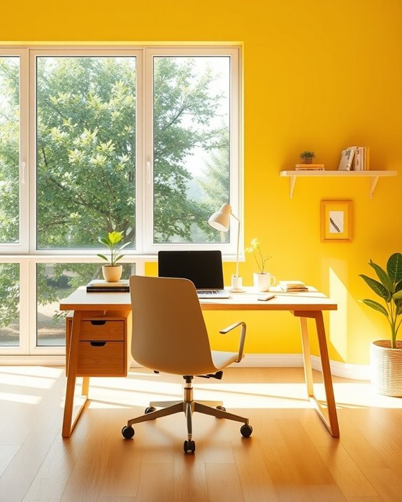 vibrant yellow boosts creativity