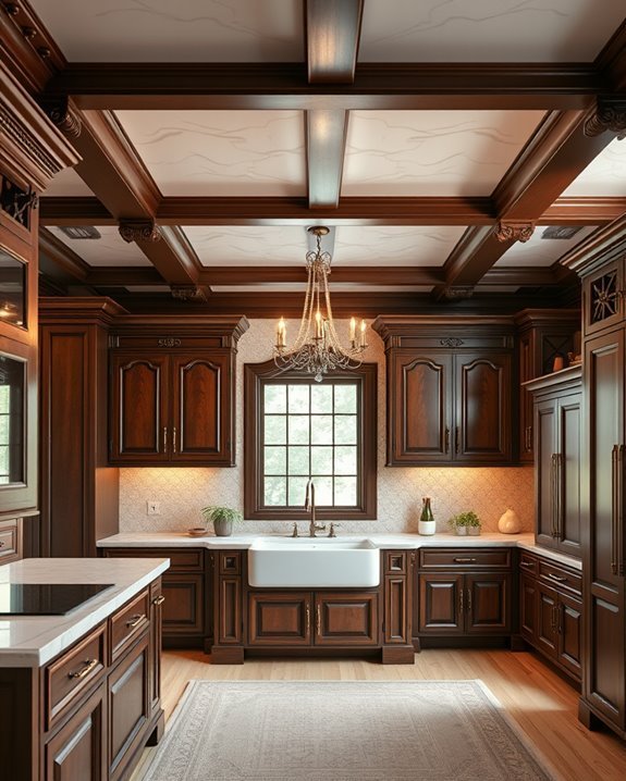 victorian kitchen decorative beams