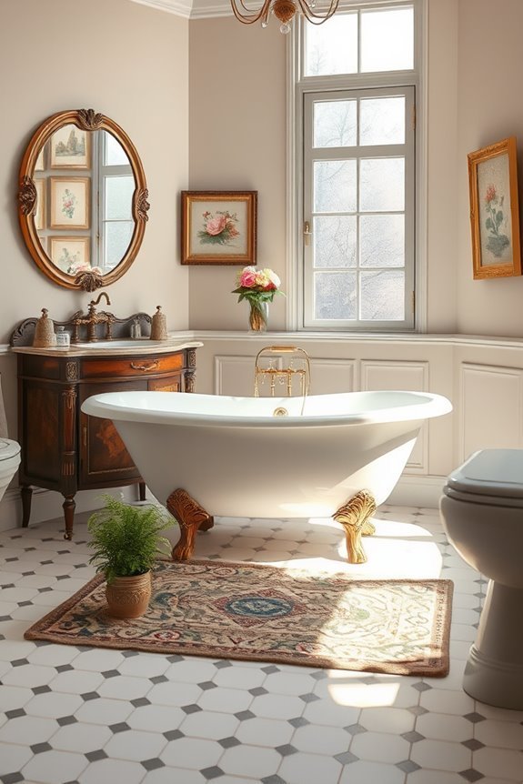 vintage artwork enhances charm