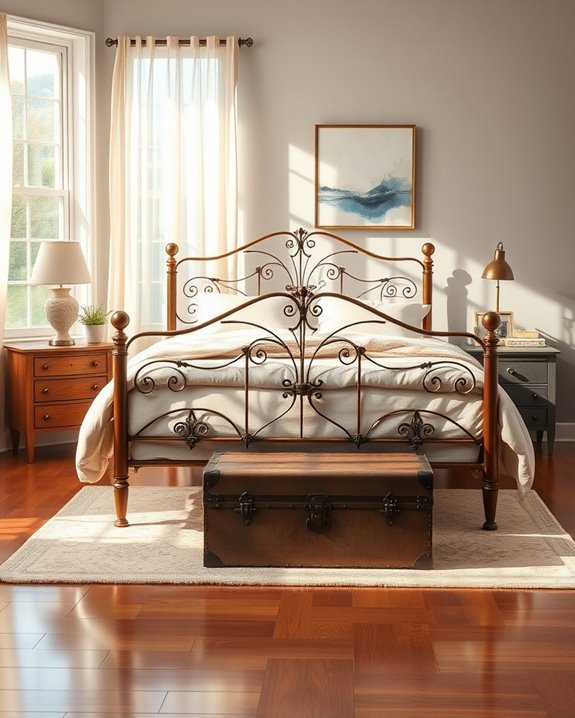 vintage bed frame charm