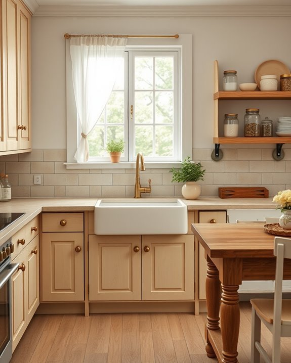 vintage beige kitchen charm