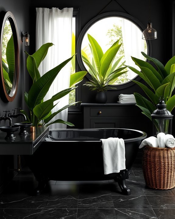vintage black bathroom accessories