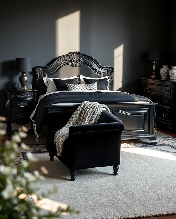 vintage black furniture elegance