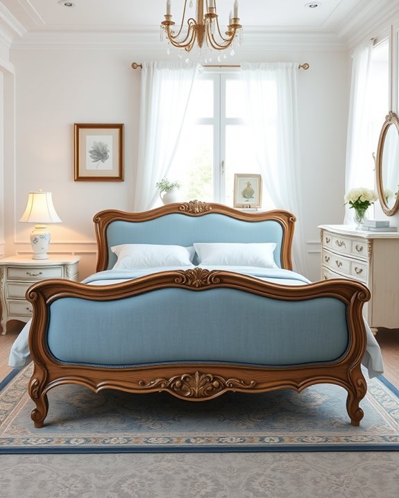 vintage blue upholstered furniture