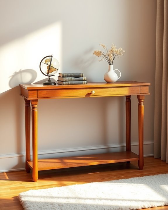 vintage books console styling