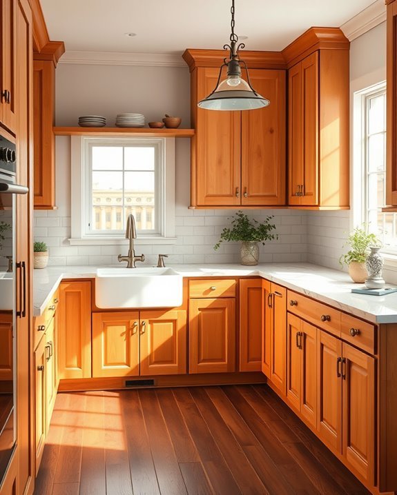 vintage burnt orange kitchen