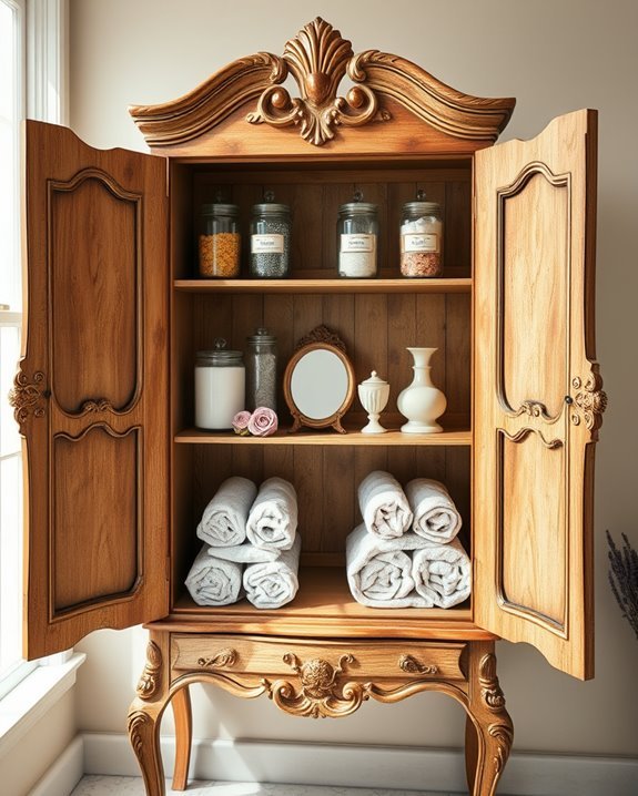vintage cabinets add charm