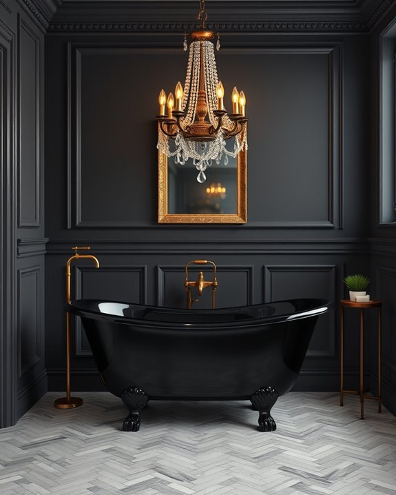 vintage chandelier and sconces