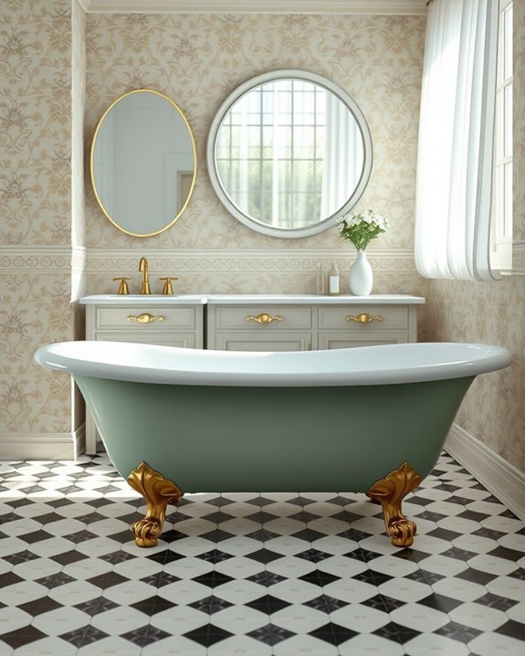 vintage charm bathroom design