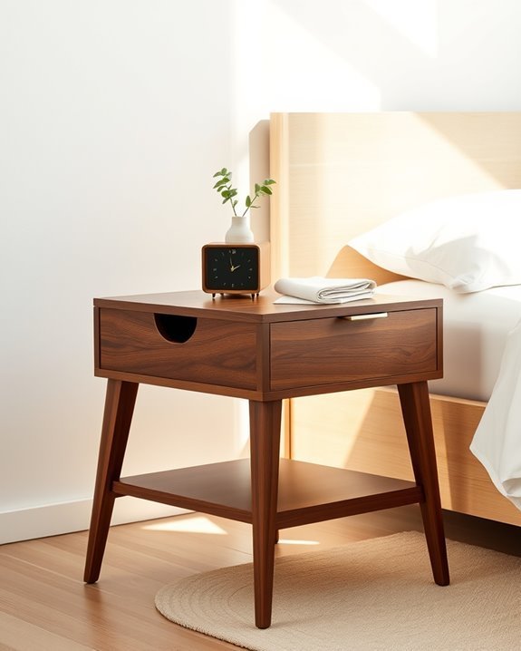 vintage charm bedside table