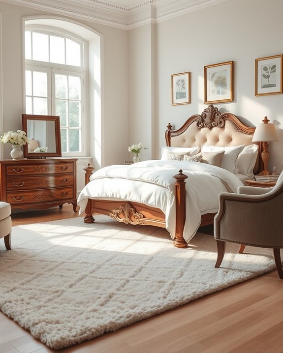 vintage charm enhances bedrooms
