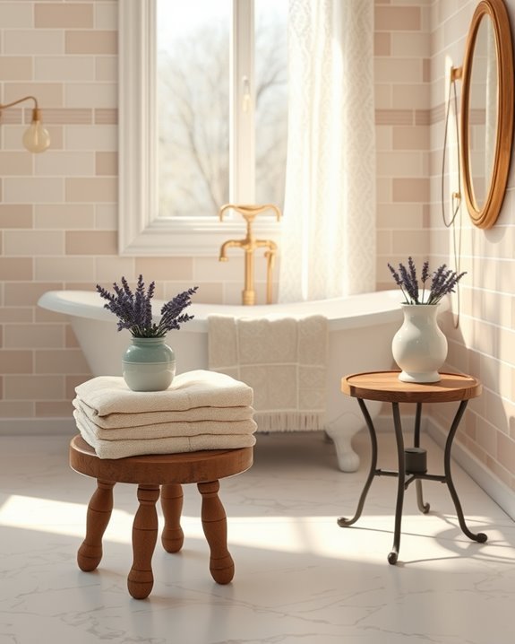 vintage charm in bathrooms