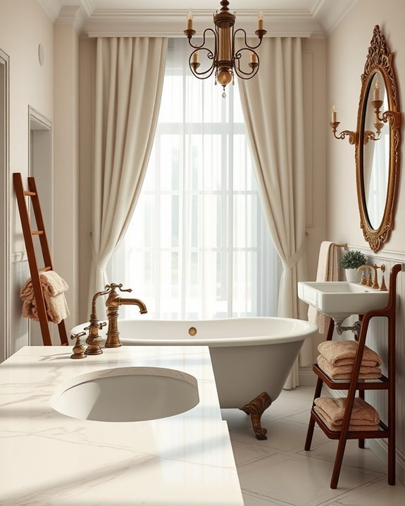 vintage charm in bathrooms
