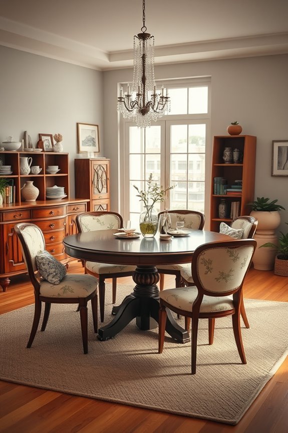 vintage charm in dining