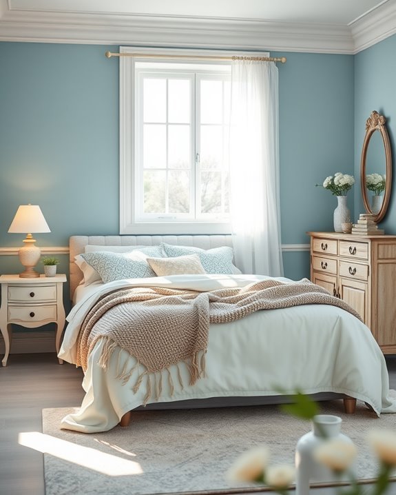 vintage charm with dusty blue