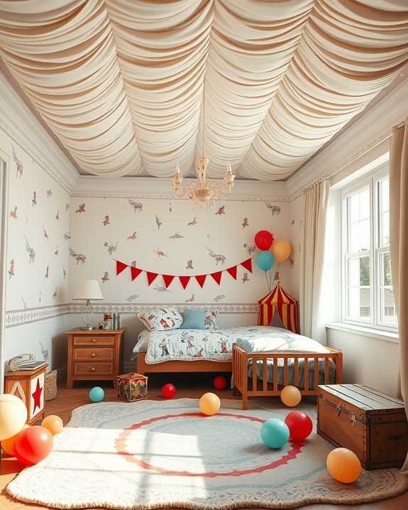 vintage circus bedroom design