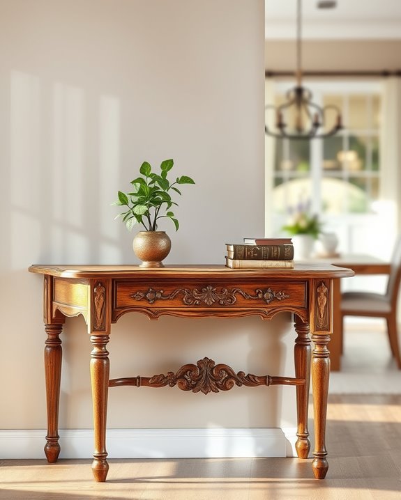 vintage console table charm