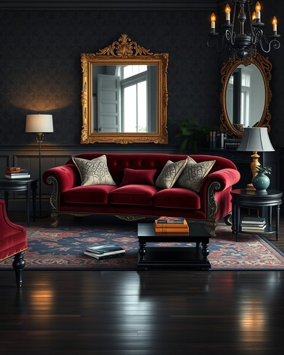 vintage dark decor elements