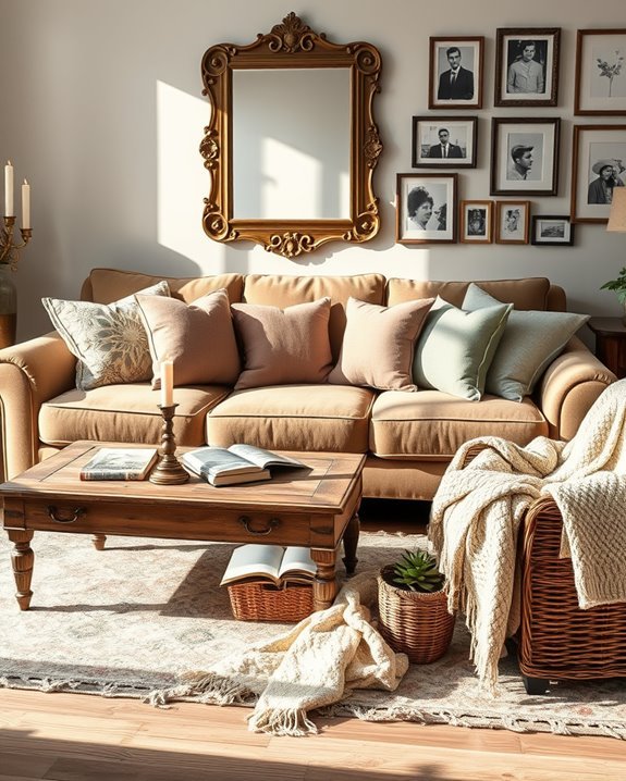 vintage decor for sofa