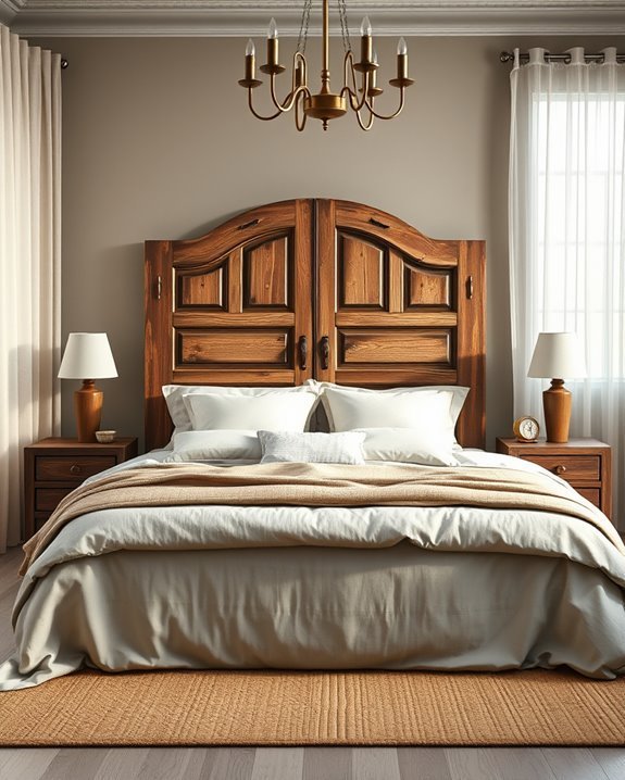 vintage door headboard charm