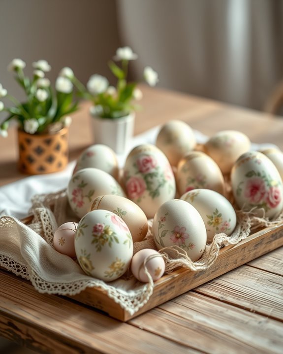 vintage easter egg display