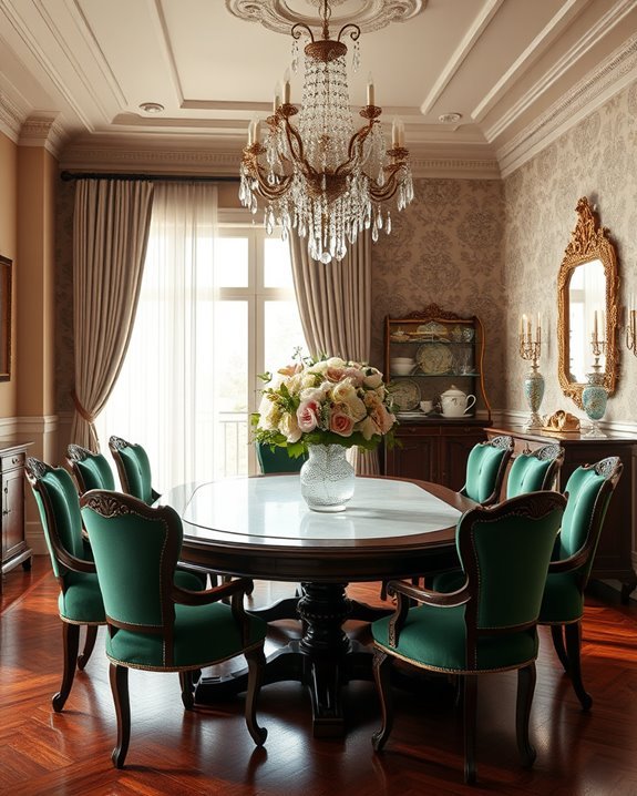 vintage elegance in dining