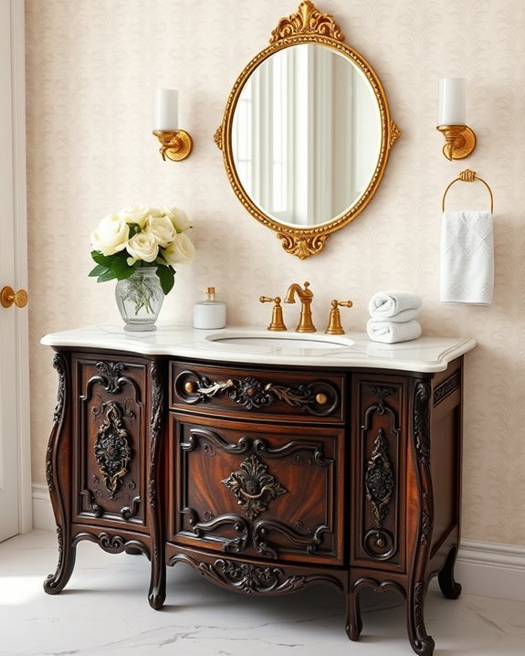 vintage elegance in vanities