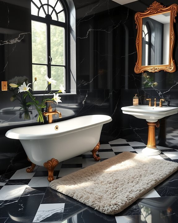 vintage elegance with black granite
