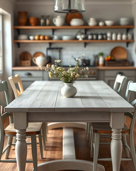 vintage farmhouse table makeover