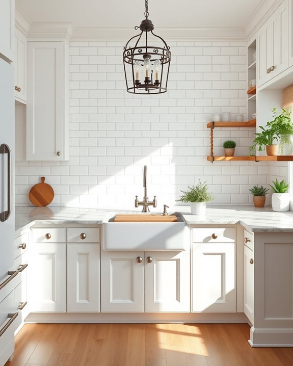 vintage fixtures enhance kitchens