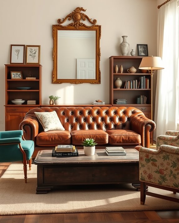 vintage furniture adds character